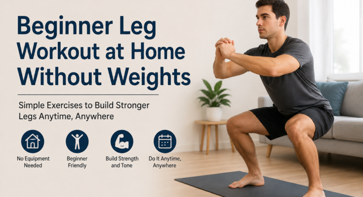 Beginner Leg Workout at Home Without Weights