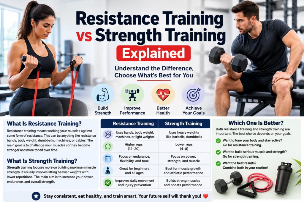 Resistance Training vs Strength Training Explained